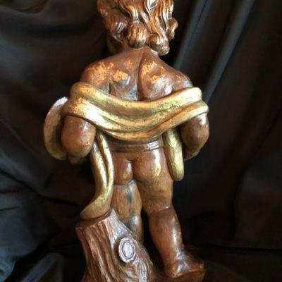 Carved Wood Cherub