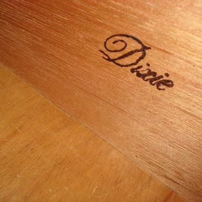 Wood End or bedside table with Lamp