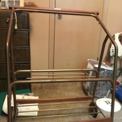 Wheeled metal TV Or plant stand cart lot 1772