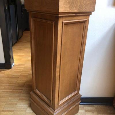 Beautiful Wood Panel Pedestal.