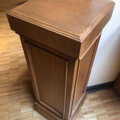 Beautiful Wood Panel Pedestal.