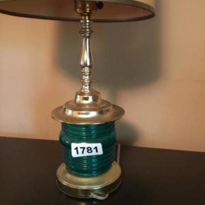 Nautical lamp with shade lot 1781