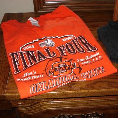 OSU vintage sweater & newer shirts, framed print, booklets and etc.
