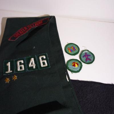 Vintage 1970 Girl Scout Sash - 10 badges, 2 pins, Numbers and Troop Affiliation St. Louis
