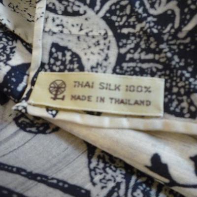 Vintage Signed Jim Thompson 100% Thai Silk Scarf