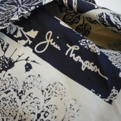 Vintage Signed Jim Thompson 100% Thai Silk Scarf