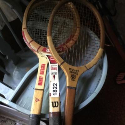 Wood tennis rackets lot 1822