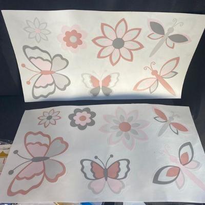 Butterfly Wall Decor and Stickers with Extras