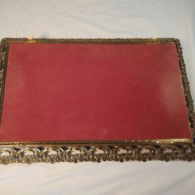 Vintage Filigree Mirrored Vanity Tray