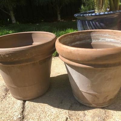 #1 Pair of Brown Terra-Cotta Italian Pots