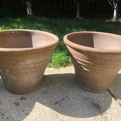 #6 Pair of Brown Italian Terra-Cotta Pots 