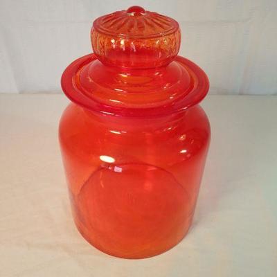 Amberina Apothecary Jar