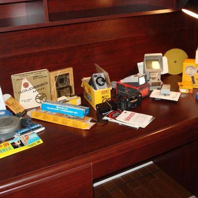 Lot of vintage cameras, film and accessories