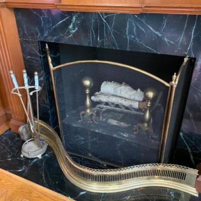 Lot # 44 Fireplace Tools , Screen , Bumper