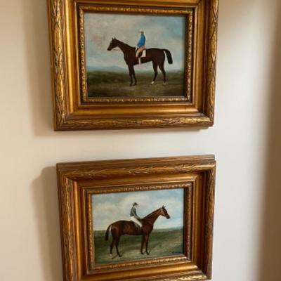 Lot #72 Pair of Equestrian Paintings by Shipley 