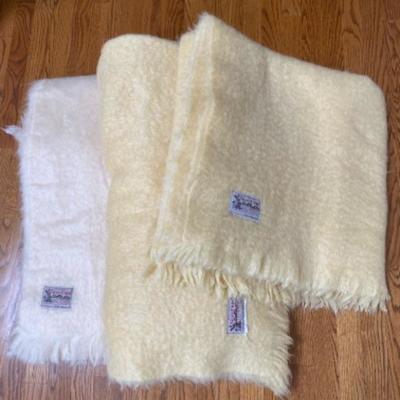 Lot # 86 Set of 3 Glen Cree Mohair Blankets 