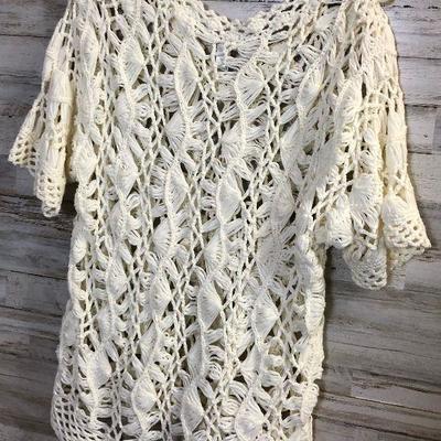 Lot #126 Ladies CHICOS Crocheted Top