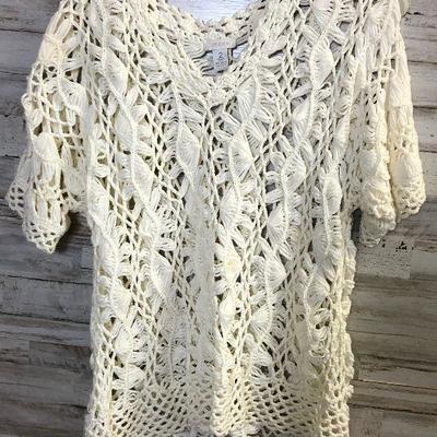 Lot #126 Ladies CHICOS Crocheted Top