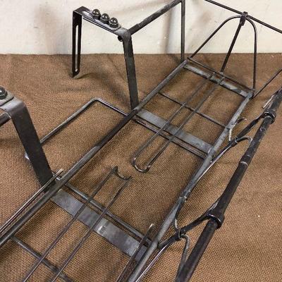 Lot #130 Expandable Wire Planter with hook for railing 