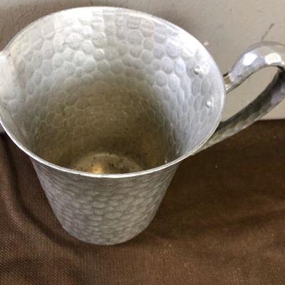 Lot #136 Hammered Aluminum Pitcher 