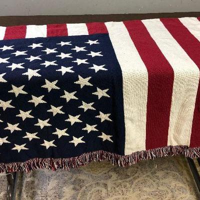 Lot #151 American Flag Throw Blanket 