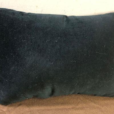 Lot #159 Black Beaded Velvet Throw Pillow 