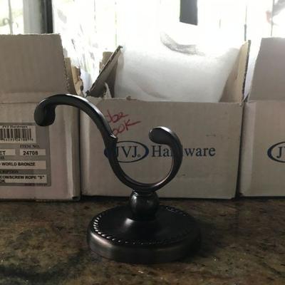Lot #15 3 Bronze Robe Hooks