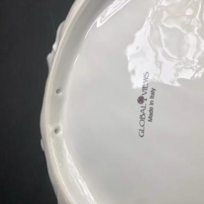 Large Iridescent Floral Shaped Dish.