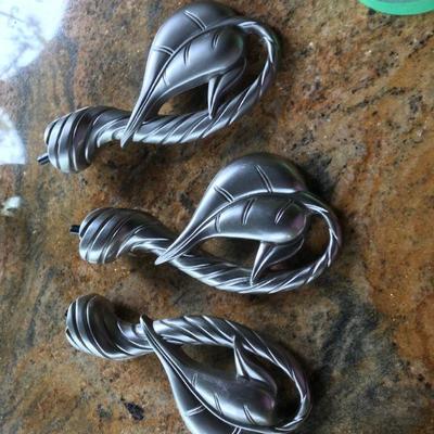 Lot #20 3 Pewter Finish Finials