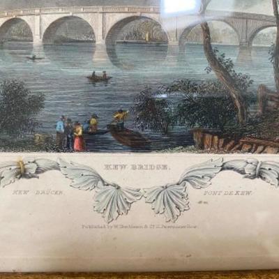 Lot #95 Set of 3 Antique Colored Lithographs 