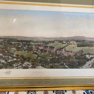 Lot # 99 Pair of Colored Lithographs of University of Vermont & Cornell University