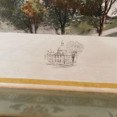 Lot # 99 Pair of Colored Lithographs of University of Vermont & Cornell University