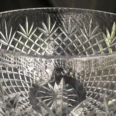 Beautiful Cut Crystal Punch Bowl and 8 cups.
