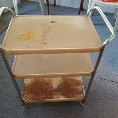 Vintage Three Tier Metal Cart