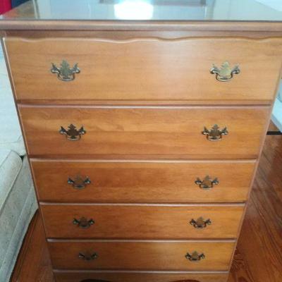 Five Drawer Wooden Bureau