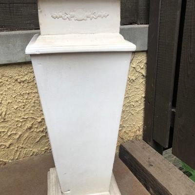 Heavy Tall Plaster Garden Pedestal