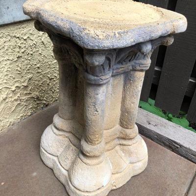 Tall Heavy Plaster (?) Garden Pedestal