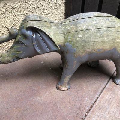 Garden Elephant- Wood 