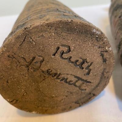 Lot # 110 Pair of Mid Century Ruth Bennett Pottery Vases  