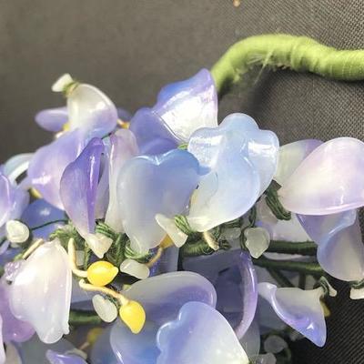 Vintage Glass Violet Bouquet