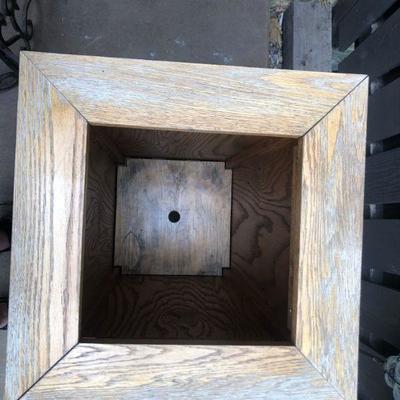Tall Mission Style Oak Planter / Pedestal