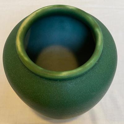 Lot # 117 Antique Rookwood Green Matte Vase 