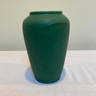 Lot # 117 Antique Rookwood Green Matte Vase 