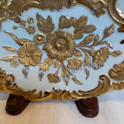 Lot # 118 Antique Meissen White Porcelain Centerpiece Cabinet Plate 