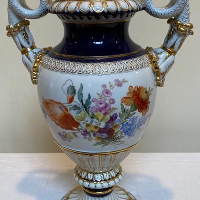 Lot # 119 Meissen Snake Handled Vase 