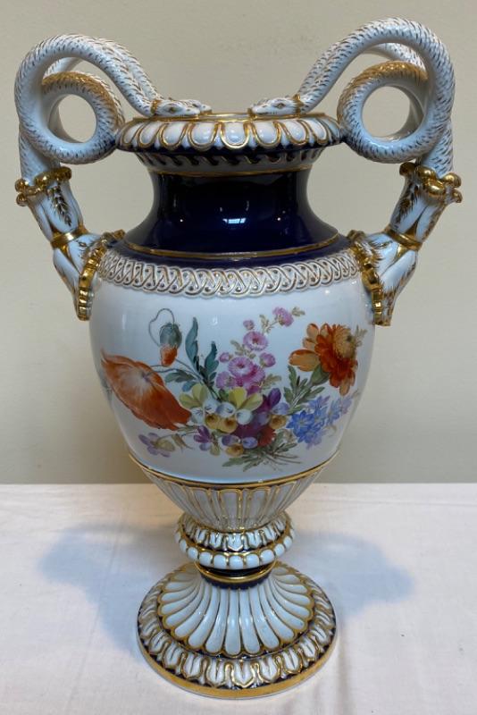 Lot # 119 Meissen Snake Handled Vase | EstateSales.org