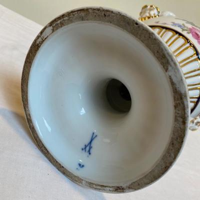 Lot # 119 Meissen Snake Handled Vase 