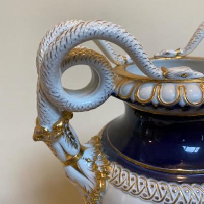 Lot # 119 Meissen Snake Handled Vase 