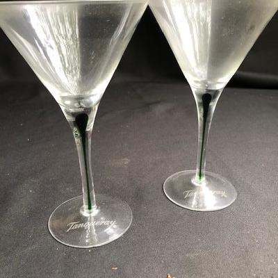 Pair Tangueray Martini Glasses