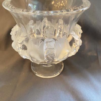 Lot #120 Lalique Sparrow Vase 